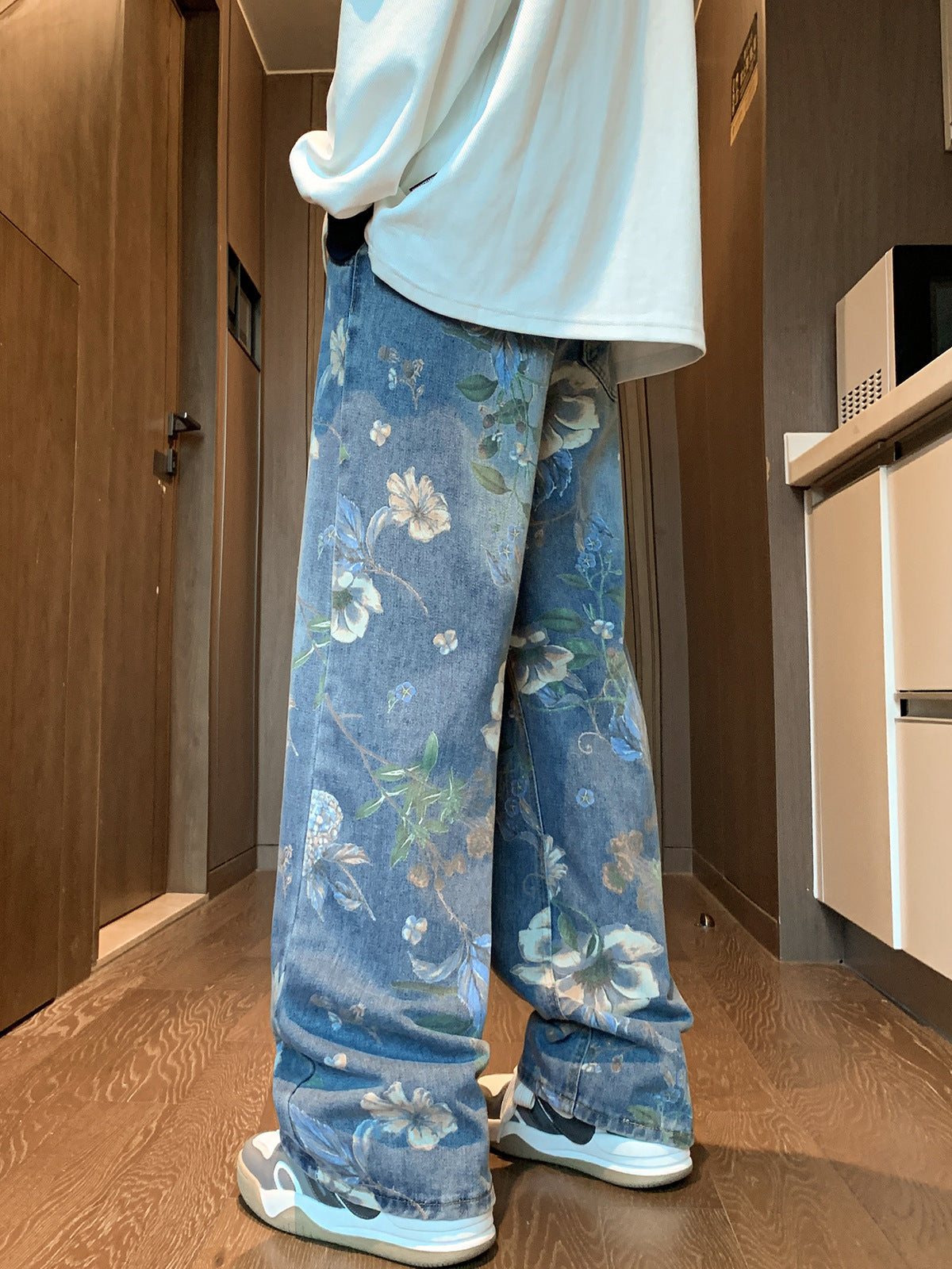 Floral Wide Leg Jeans