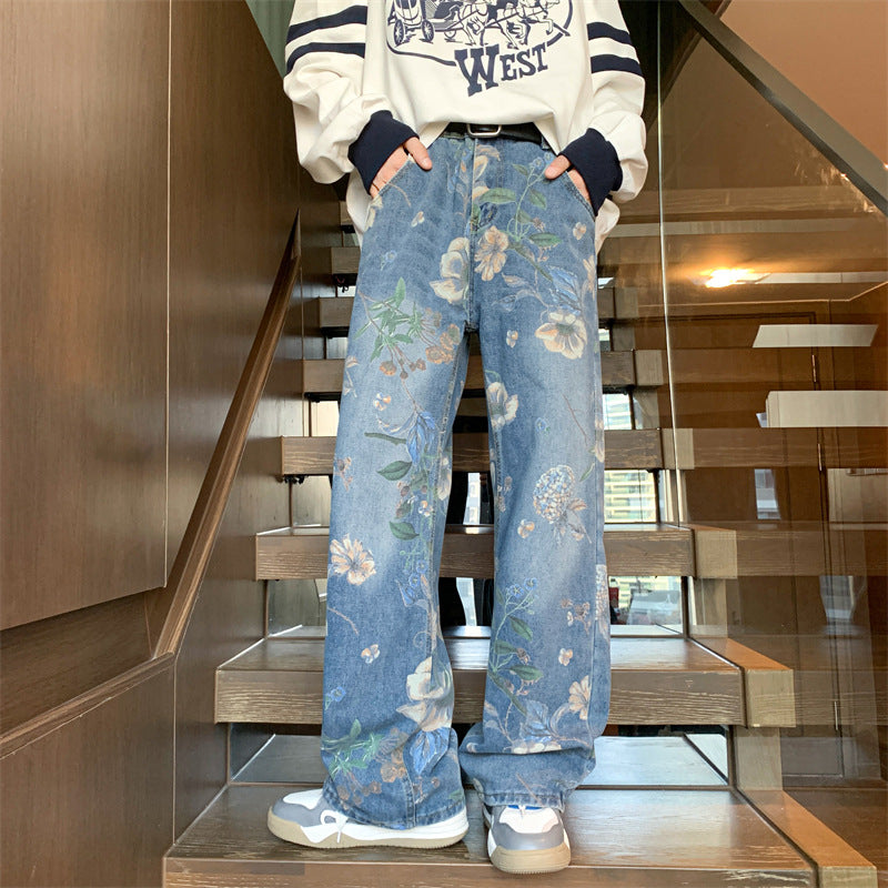 Floral Wide Leg Jeans