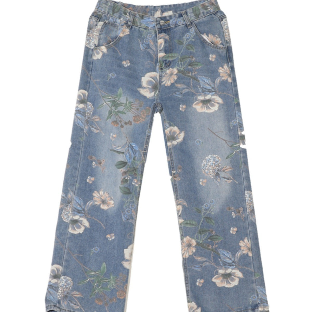 Floral Wide Leg Jeans